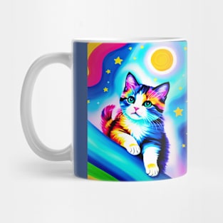 Colorful Cosmic Anime Cat Mug